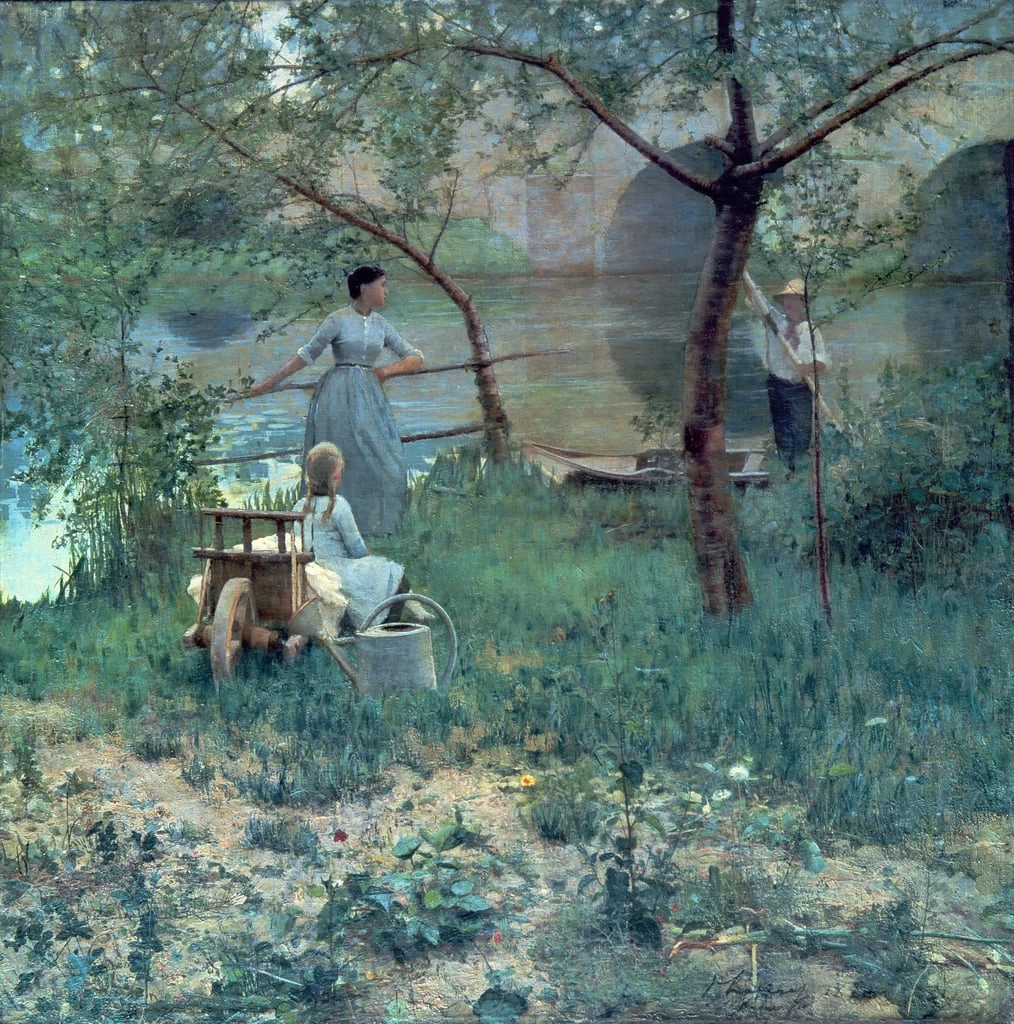Sotto il ciliegio, il ponte di Grez, 1884 - Ulster Museum Belfast